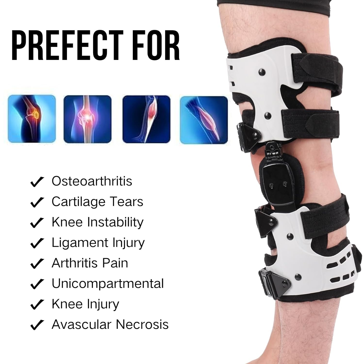 OA Unloader Knee Brace, OA Knee Brace for Osteoarthritis, Arthritis Pain, Cartilage Repair, Bone on Bone Knee Support, Medial or Lateral Unloader Knees Brace (Right) image number 4