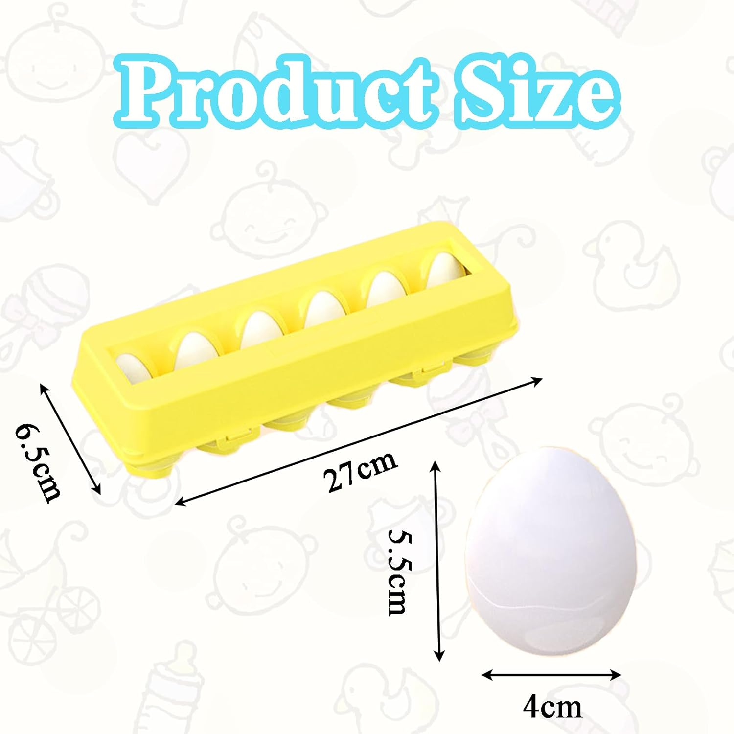 12 Pcs Matching Eggs Set &ndash; Montessori Color & Shape Recognition Puzzle, Educational Fine Motor Toy for Toddlers, Baby & Kids, Easter Travel Game image number 3