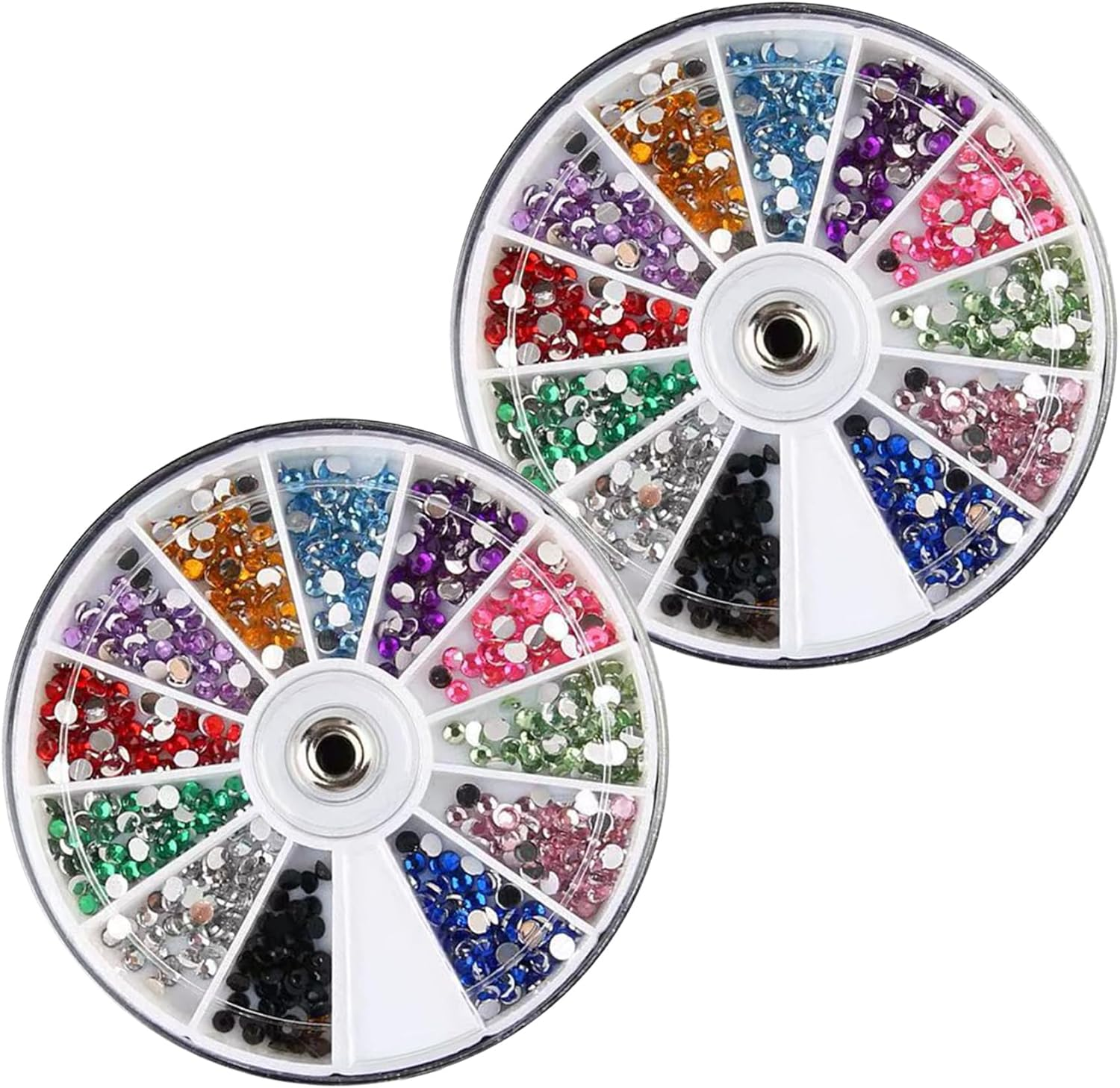 Beauties Factory 3Mm round Nail Art Flatback Rhinestones X Two Pack, 12 Mixed Colors Crystal Gems Stones for DIY Craft image number 4