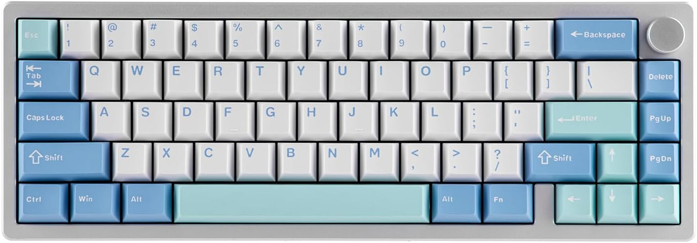 EPOMAKER Galaxy65 Wireless QMK/VIA Mechanical Keyboard, Ball-Catch Anodized Aluminum Custom Keyboard, Pre-Lubed Hot-Swappable Switch, RGB Backlit, Rotary Knob, 2.4Ghz/Bt/Type-C (Silver)