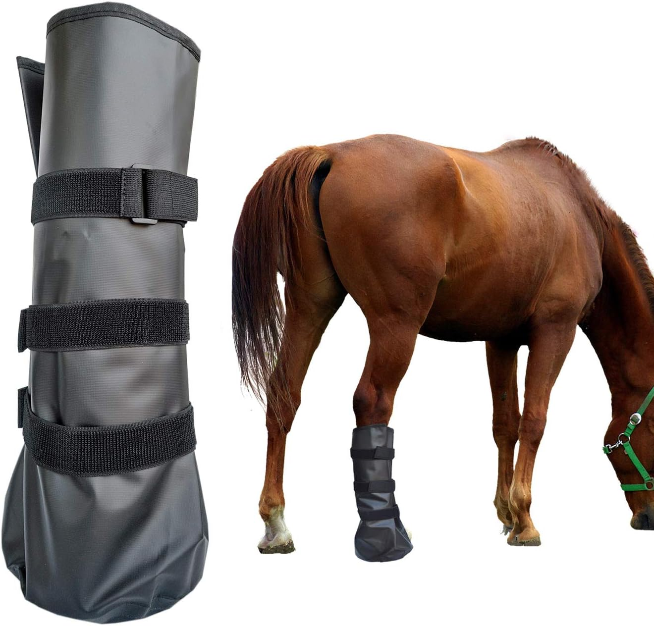 Yeezo Hoof Soaking Boot Horse Soaker Hooves Treatment Bag with EVA Pad 1 Pair