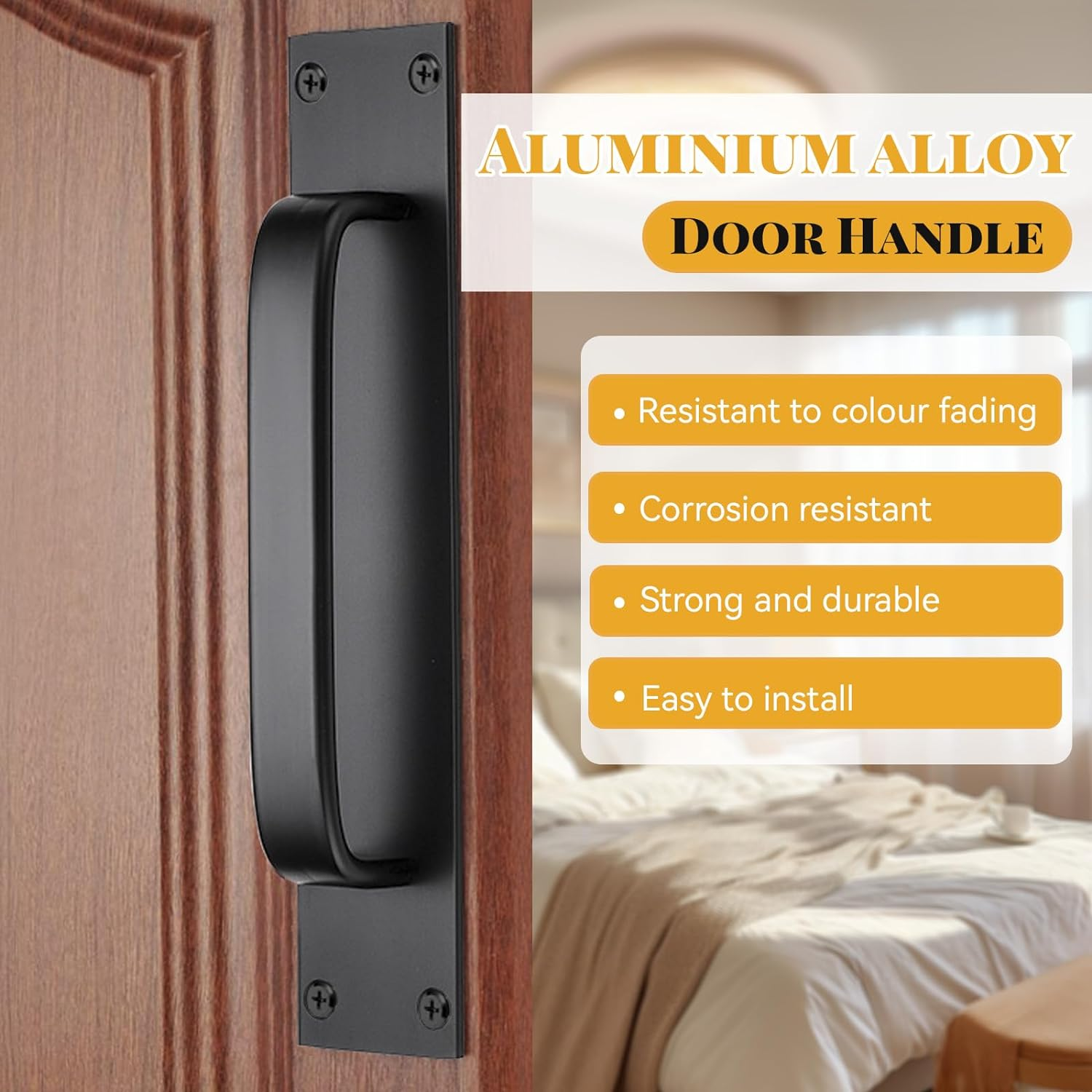 Barn Door Handle 2 Pack Barn Door Pull Handle Sliding Barn Door Sliding Door Pulls Sliding Barn Door Barn Door Hardware Door Handle for Bathroom Closet Pantry (2) image number 3