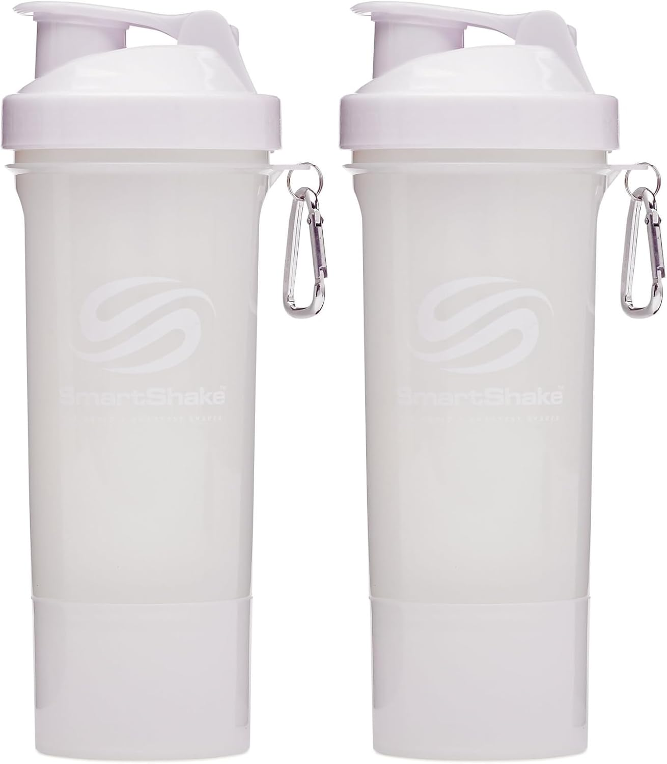 Smartshake Slim Shaker, 500 Ml Capacity, Pure White