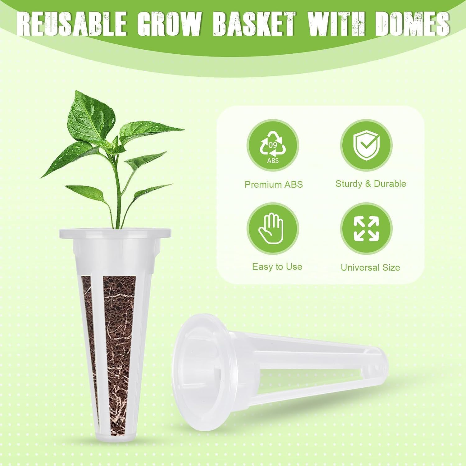 161Pcs Hydroponic Seed Pods Kit - Reusable Plant Grow Sponges for Seed Starter, Root Growth | Compatible with Hydroponic Growing Systems | Garden Accessories & Replacement Sponges (Multicolor) image number 3