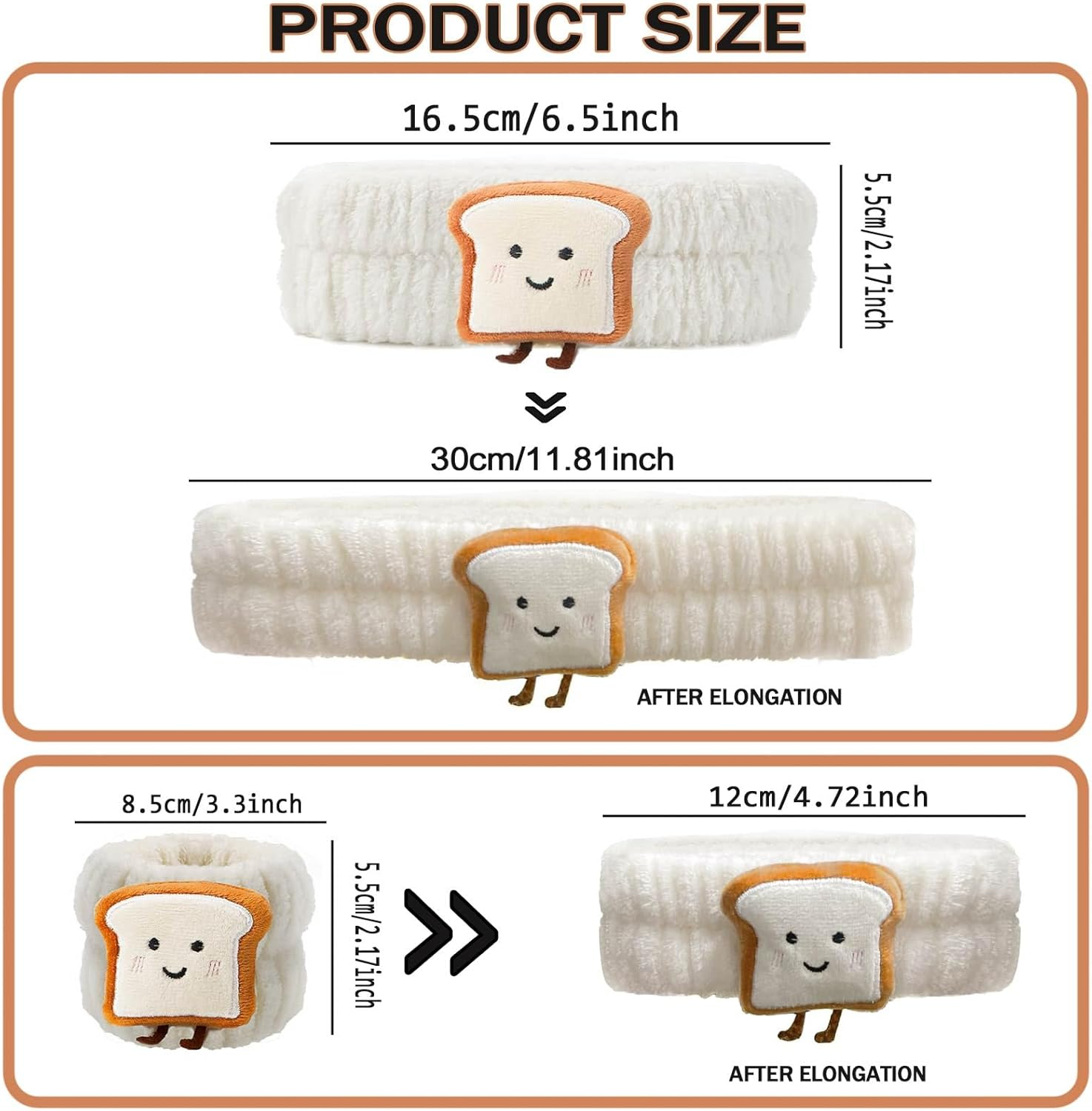 YUBBYSTU Wrist Bands Washing Face, Cosmetic Headband, Women'S Elastic Hair Bands for Skin Care, Elastic Headband, Dry Absorbent Wrist for Washing the Face image number 6