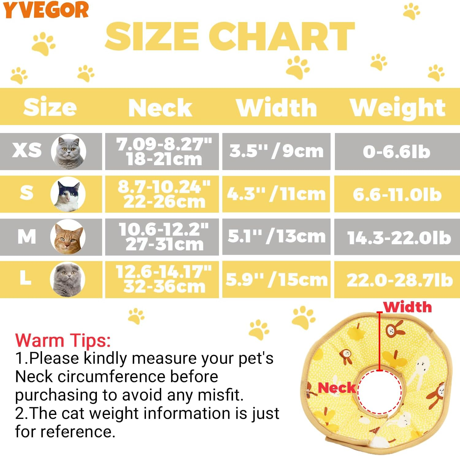 Cat Cone Collar Soft, Adjustable Pet Recovery Neck Donut to Stop Licking Protective Cat Neck Cone after Surgery Comfortable Lightweight Pet Elizabethan Collar for Dog Animal Kittens Puppies Rabbits image number 3