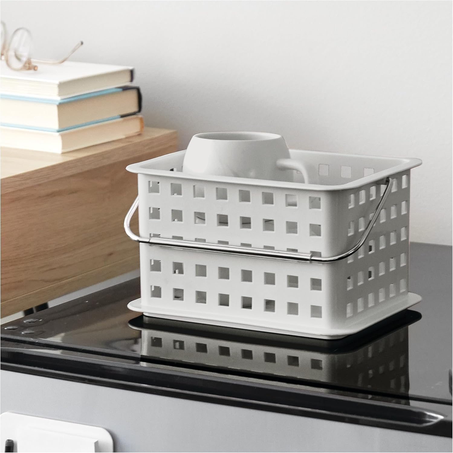 Interdesign Storage Organizer Basket, for Bathroom, Health and Beauty Products - 9.25" X 7" X 5", Light Gray image number 3
