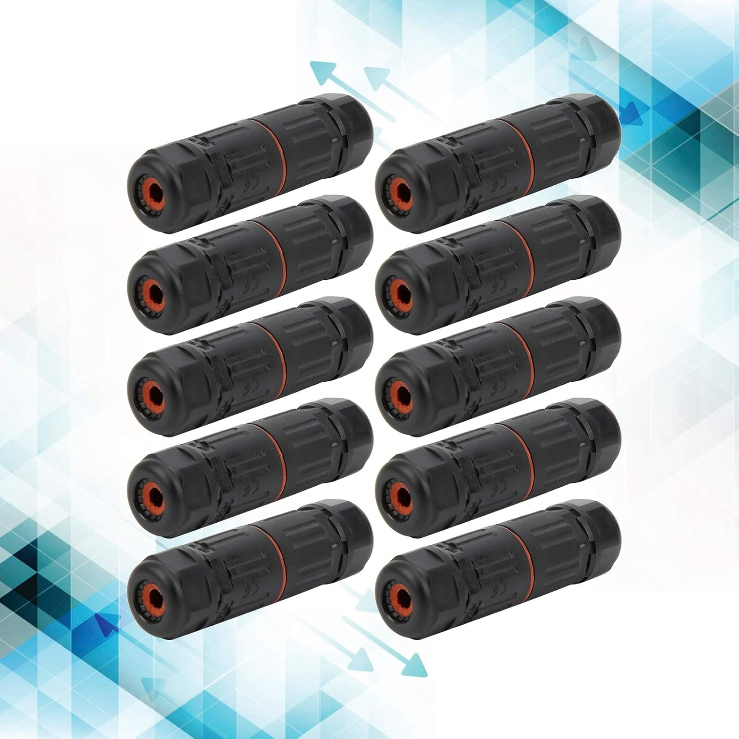 10Pcs IP68 Outdoor Waterproof Terminal Block CDF M3 Electrical Wire Connector Terminal Assortment Kit for Street Lights image number 5