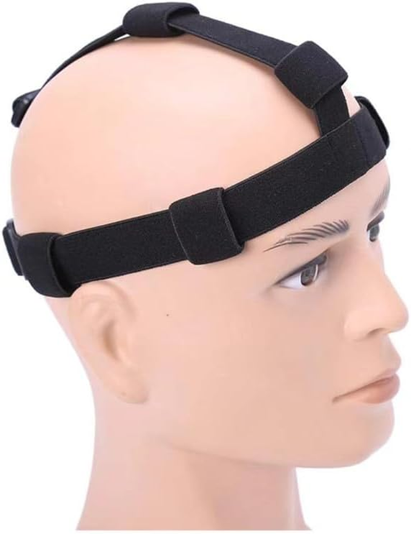 Headlamp Strap Headlight Band Headlight Strap Head Torch Strap Headlamp Band Headlamp Elastic Strap Flashlight Headgear Strap Flashlight Mounting Band for Safty (Black, One Size) image number 4