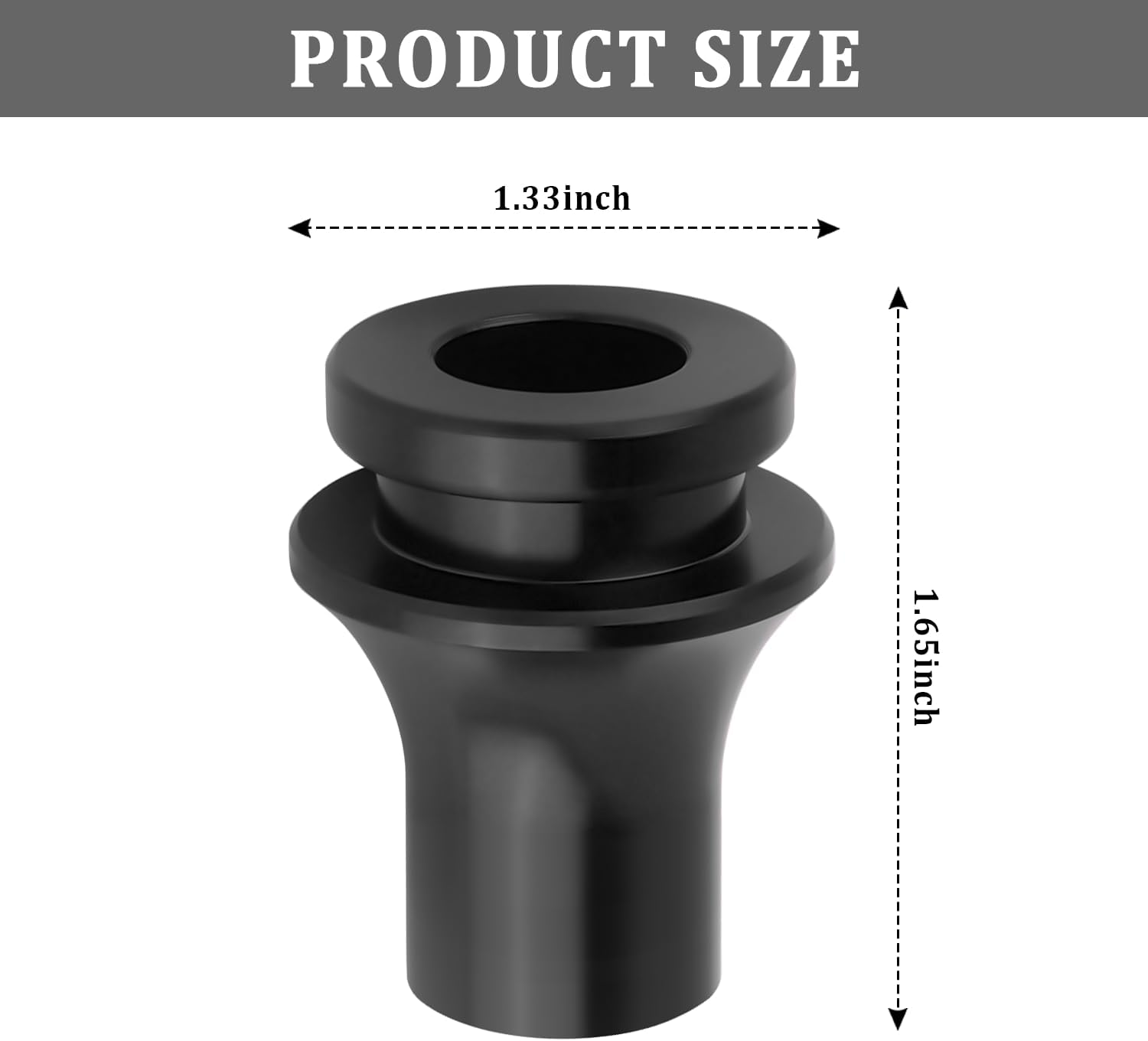 M10X1.5 Car Gear Shift Knob Adapter,Aluminum Alloy Shift Boot Retainer Stick Shift Knob Adapter,Universal Manual Shifter Adapter Car Interior Accessories for Cars Trucks (Black, M10X1.5) image number 3