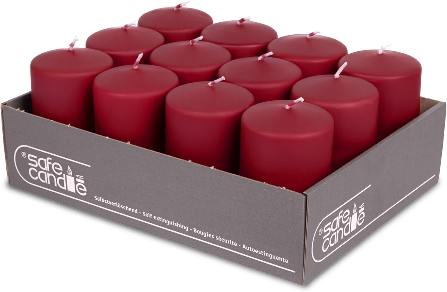 Decolite Wenzel Candles 100/60 Mm Pack of 12 &ndash; Self-Extinguishing, Safe Candle, RAL Certified, 36 Hours Burning Time &ndash; 100% Made in Germany by Wenzel Candles (Emerald)