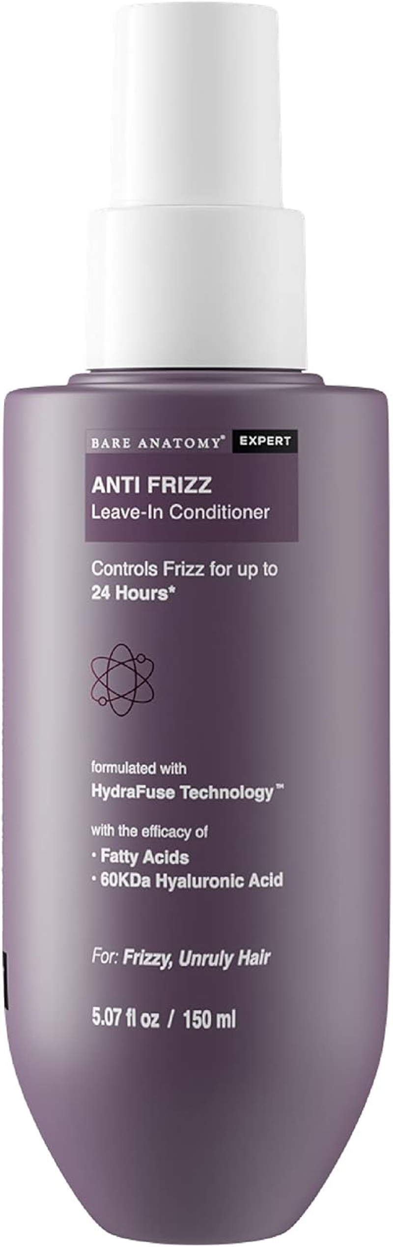 Bare Anatomy anti Frizz Leave in Conditioner | Deep Conditioned Frizz Controlled Hair for 24 Hrs | for Dry & Frizzy Hair | for Women and Men | Get Smoother, Healthy & Glossy Hair | 150Ml image number 1