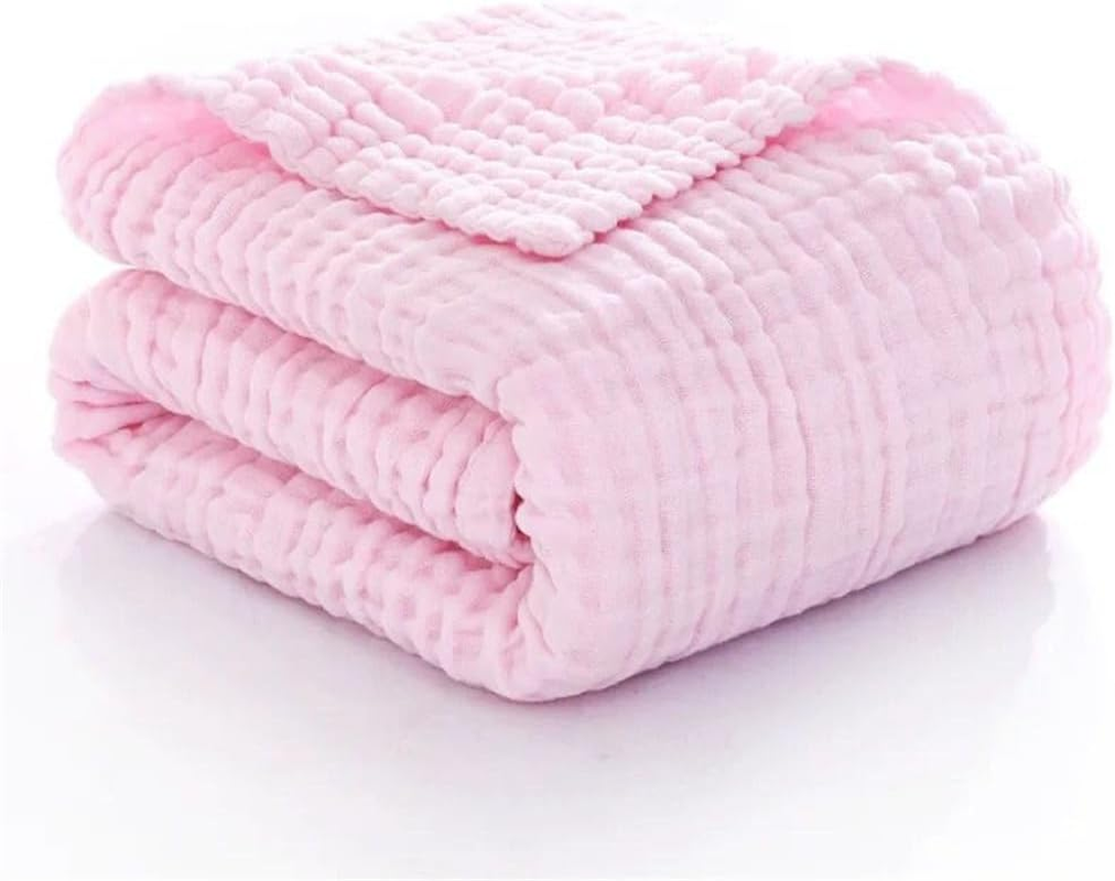 6 Pack 25 * 50Cm Burp Cloths 100% Cotton 6 Layers Thickened Super Soft and Absorbent Drooling Towels Towels Baby (Pink) image number 1