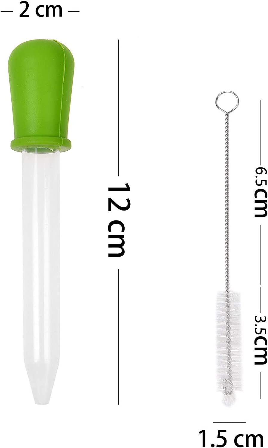 ALINK 10-Pack Liquid Droppers - Assorted Colors - Food Safe and Premium Quality Material - Medicine Dropper, Plastic Pipette - Home, School Laboratories - Art, Science, Gummy Making, Oil, Water image number 4