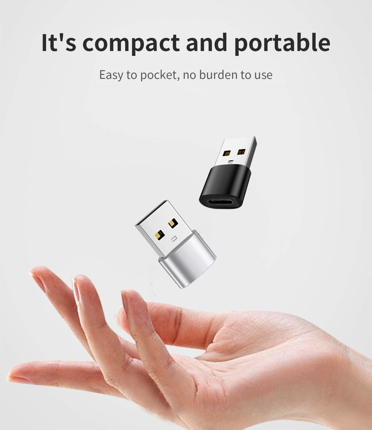 USB Type C Male to Female Adapter, Charges Devices like for Iphone, for Ipad, Compatible for Samsung, Macbook,