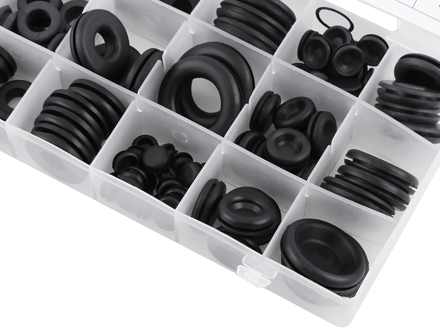 125 Rubber Grommet Firewall Hole Plug Set Electrical Wire Gasket Assortment Kit image number 4
