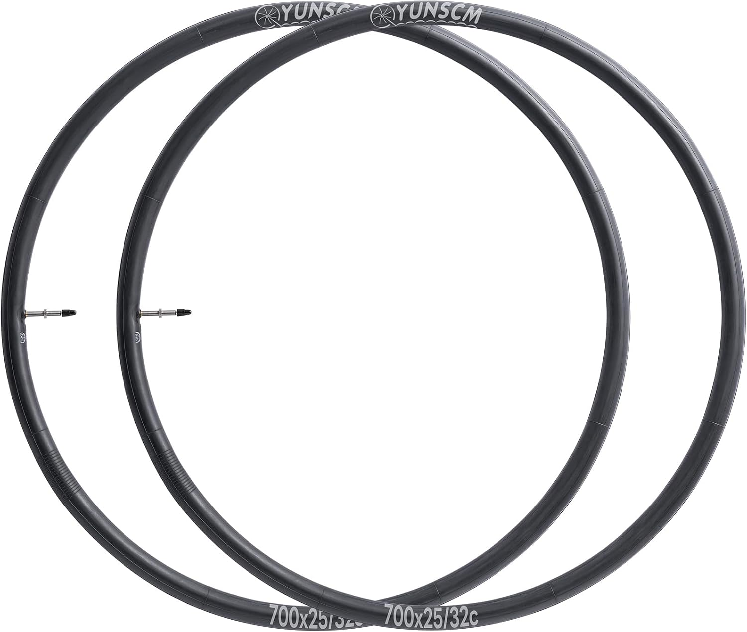 Yunscm 2 Pcs,700X28C Bike Tubes,700X25/32C Bike Inner Tubes,Presta Valve 48Mm,Ideal for High Wheel Rims,Road Bike Tube 700X25C/28C/30C/32C,700X28C Road Bike Tubes,700C Tube 25C/28C/30C/32C image number 2