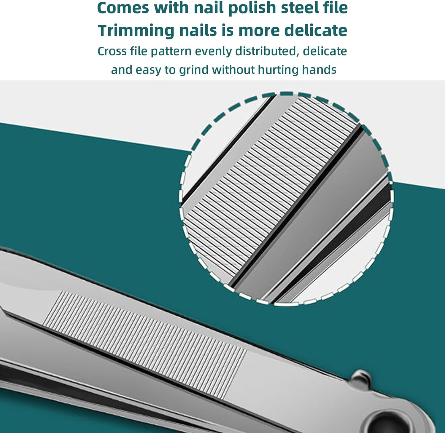 Xlihdzum Nail Clippers Set - Ultra Sharp Stainless Steel Nail Cutter with File for Men & Women, Travel Nail Kit for Precise Trimming at Home or On-The-Go (Durable & Portable) image number 2