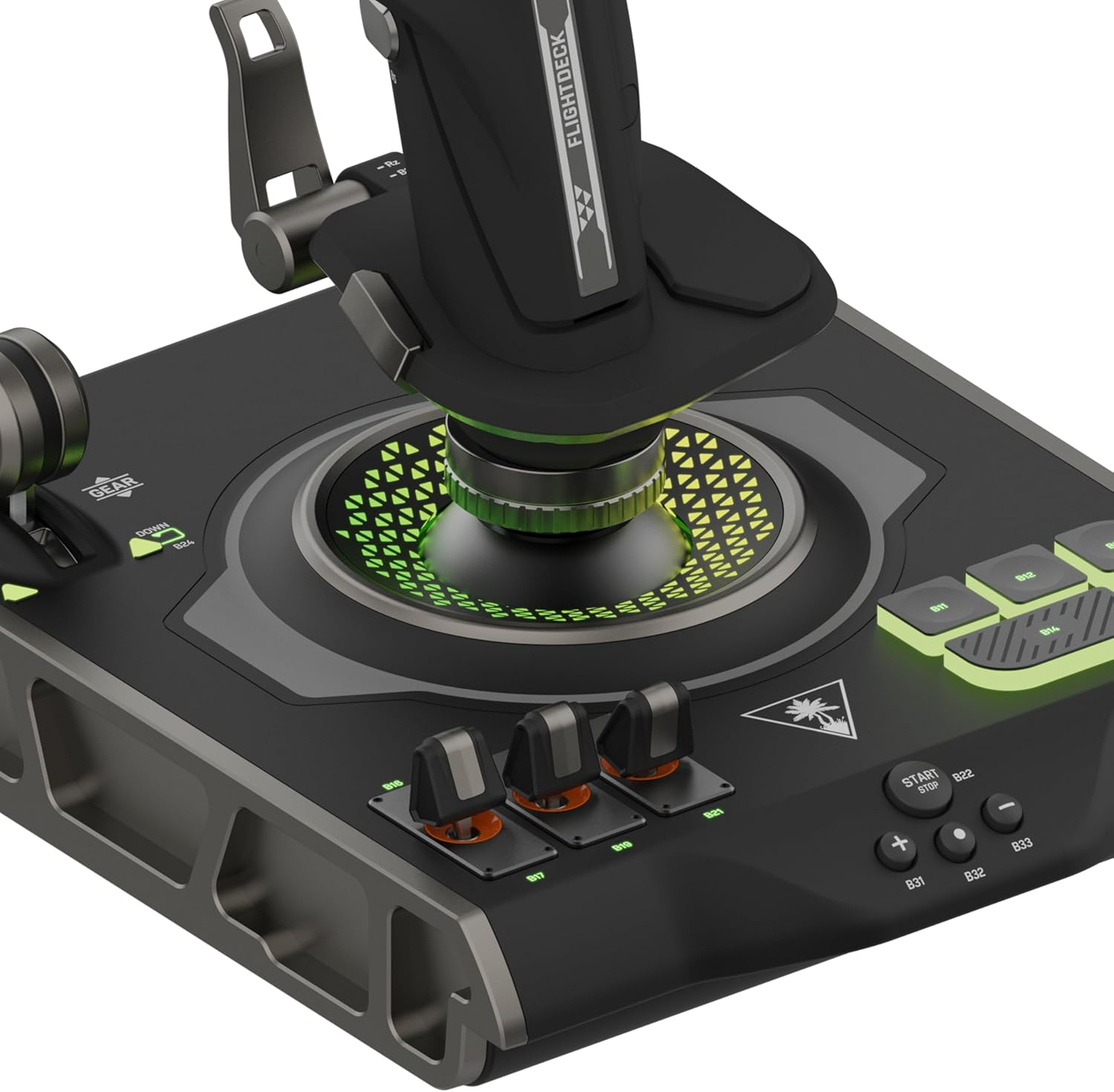 Turtle Beach Velocityone Flightdeck - Universal HOTAS Simulation Joystick & Throttle with Touch Display, Stick Mounted HUD and Contactless Sensors for Air and Space Combat on Windows 10 & 11 - Black image number 6