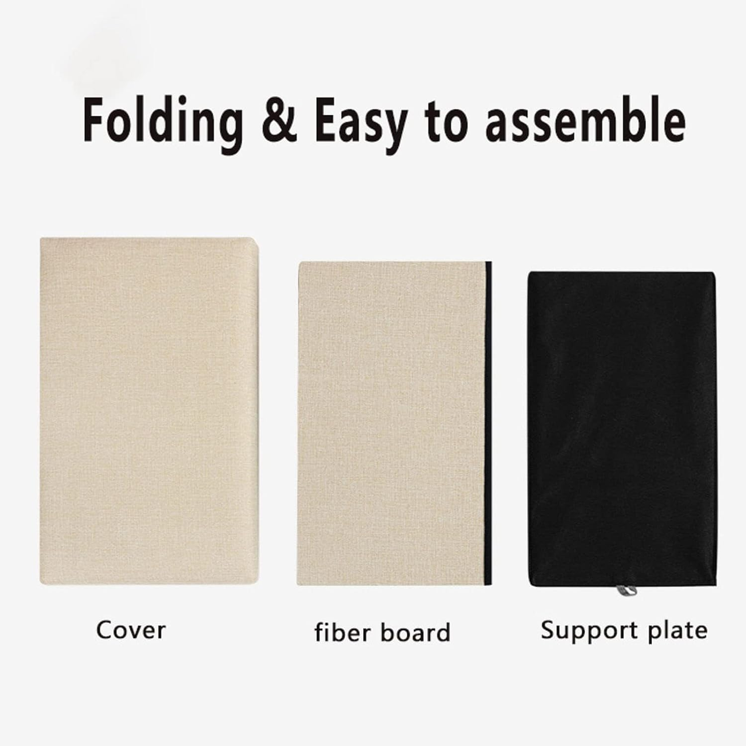 Hbluefat 30 Inches Folding Storage Ottoman, 110L Fabric Linen Footrest Ottoman, Storage Bench for Bedroom,Living Room and Hallway, Support 350Lbs (Beige) - Brown image number 6