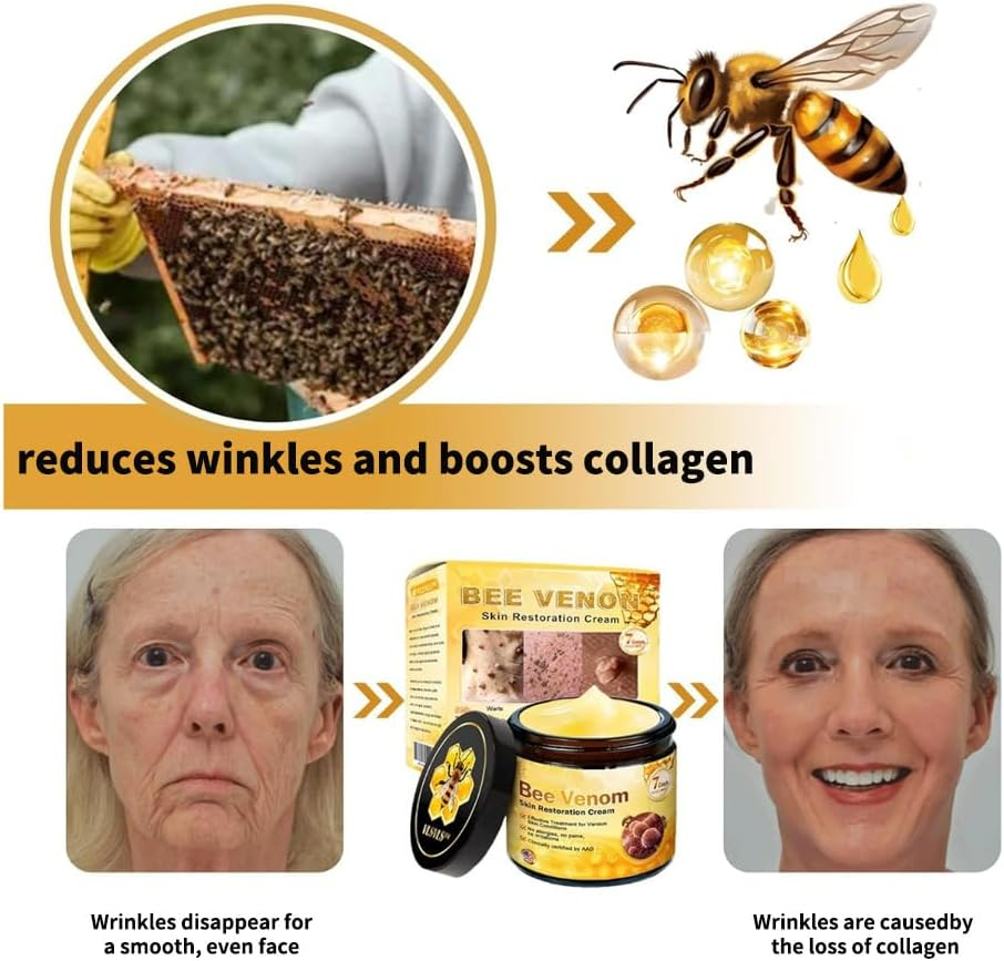 Depehelp Bee Venom Skin Treatment Cream, Face & Body Ointment - Comprehensive Moisturizer for Dry/All Skin Types, Natural Skin Restoration Formula image number 1