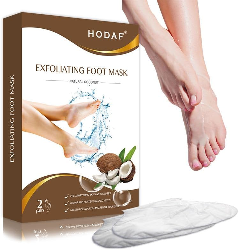 Pedi Bliss Foot Peel Mask 2 Pack - Exfoliating Peeling Away Calluses and Dead Skin Cells for Men & Women - Moisturizing - Remove Dead Skin,Calluses & Cracked Heels (Coconut) image number 2