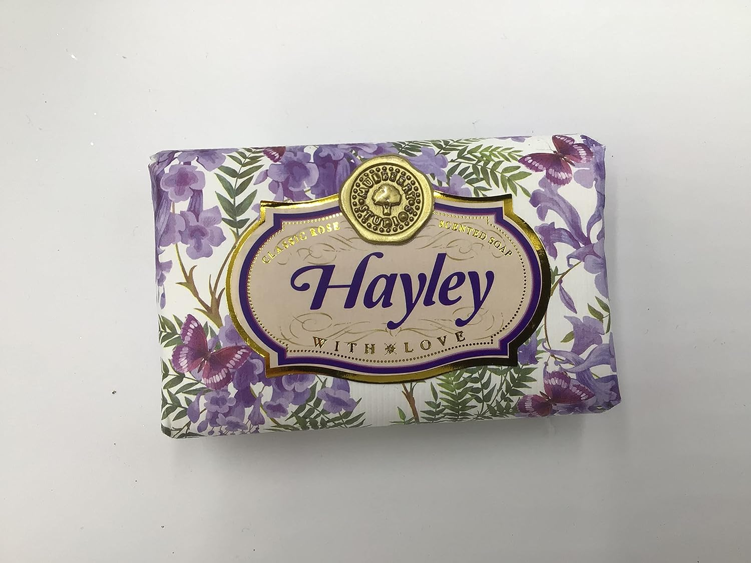 Hayley - Gift Soap Bar for Her Birthday Rose Scent Mum Grandmother Cleanser Lather Present Girl image number 1
