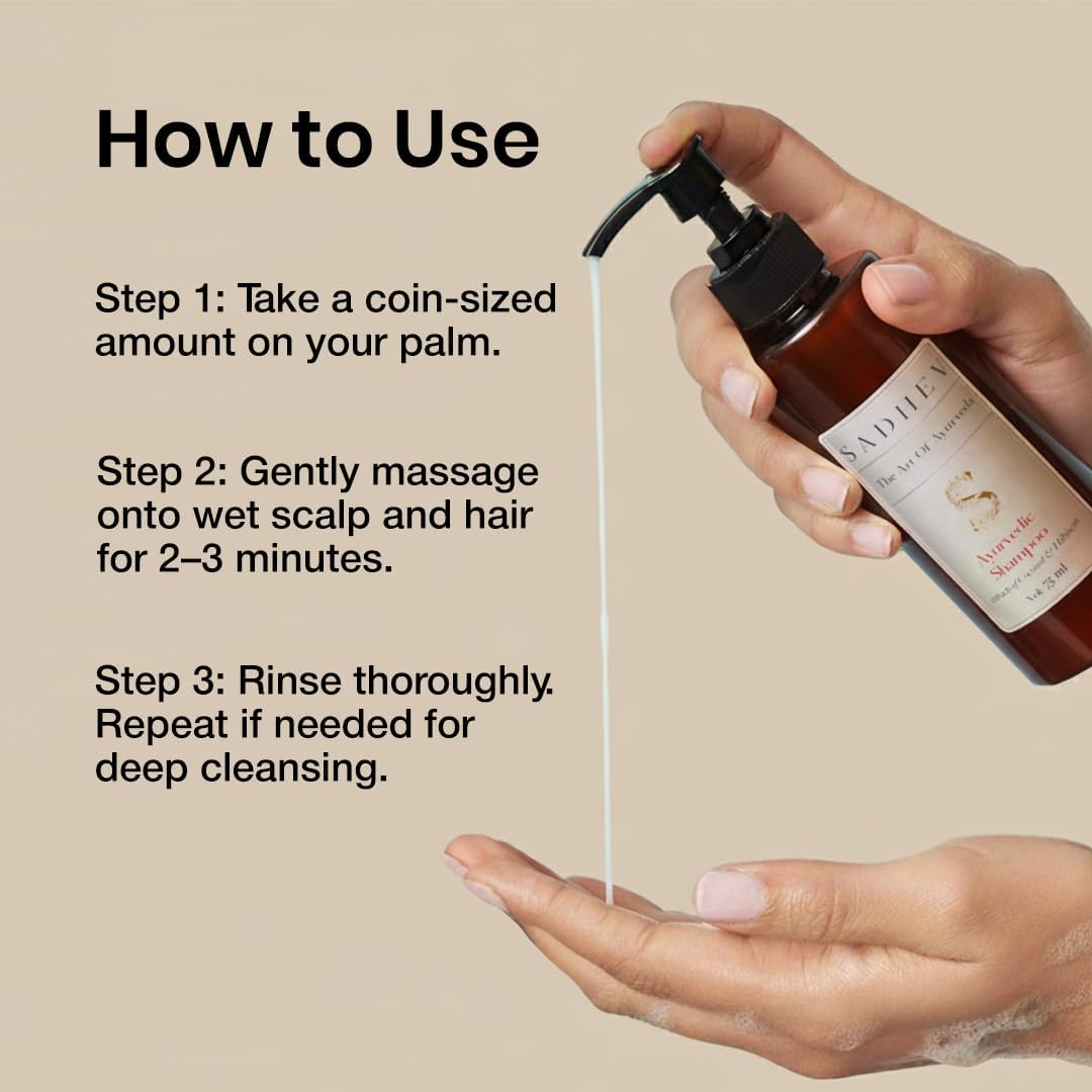 Sadhev - Ayurvedic Shampoo - Coconut & Hibiscus 75Ml image number 6