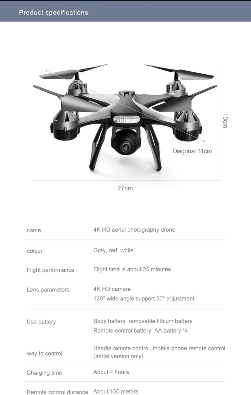 Bargainpop Foldable Mini Drone for Beginners with 4K Dual HD Camera 2.4G Wifi FPV RC Quadcopter Gesture Control with Carry Case, 3 Batteries image number 6