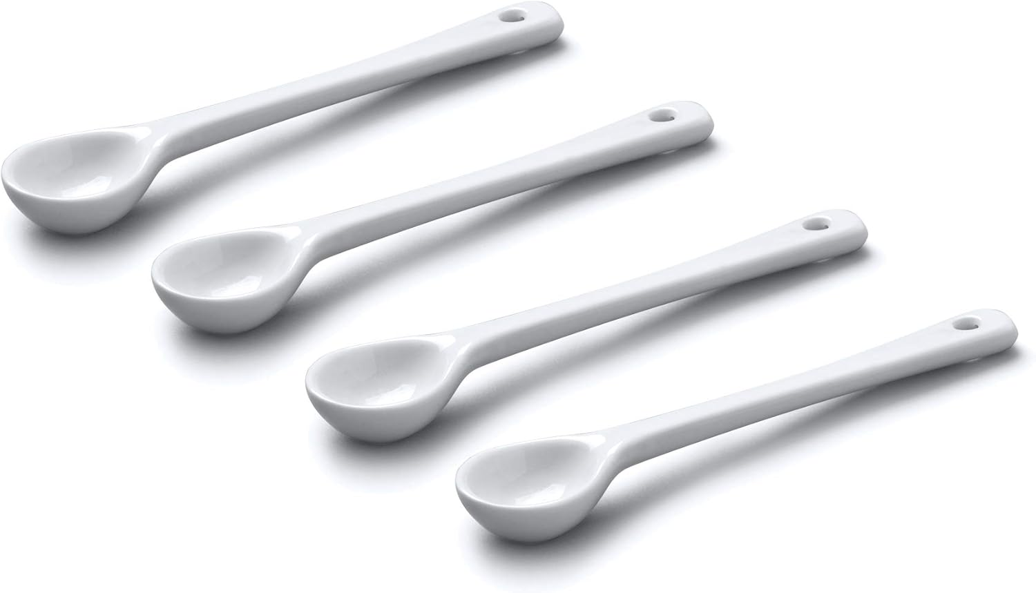 WM Bartleet & Sons 1750 TSET153 Set of 4 Traditional Porcelain Condiment Spoons for Jam, Sugar and Sauces (11Cm) &ndash; White image number 6