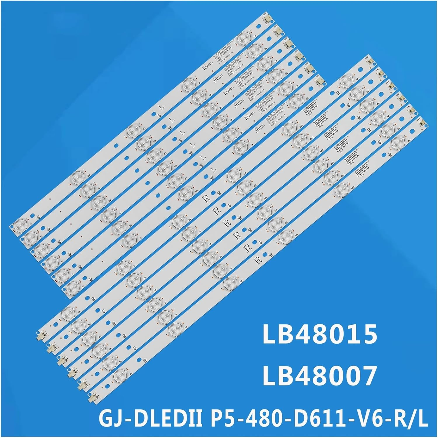 LED Strip for 48Pfh4100 BDL4830QL GJ-2K15-D2P5-480-D611-V3 TPT480LS-HN08.S HM10.S LB48007 LB48015 TPT480H2 48PFK4100/12 43030J05L image number 3