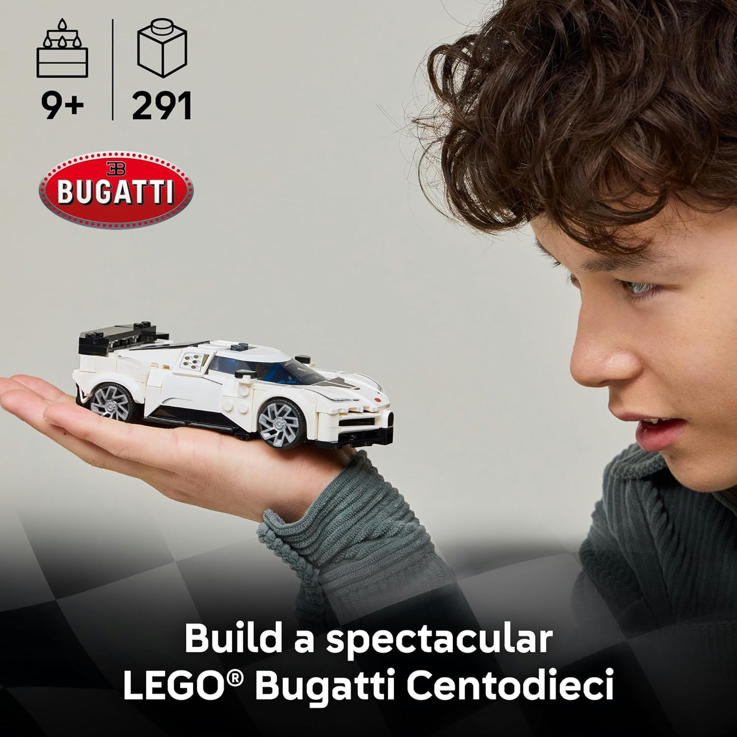 LEGO&reg; Speed Champions Bugatti Centodieci Hyper Sports Car 77240 Toy for Boys and Girls, Model Kit, Vehicle Building Set, Playset with 1 Collectible Minifigure, Toy for Kids Aged 9 and Over image number 3