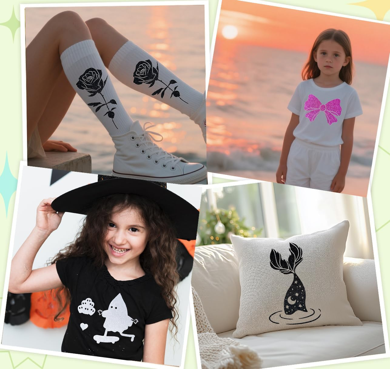 Glitter Heat Transfer Vinyl 12" X 5Ft Black Glitter Iron on Vinyl for T-Shirt, Sparkle HTV Vinyl for All Cutting Machine, Easy to Cut & Weed & Transfer DIY Craft Projects