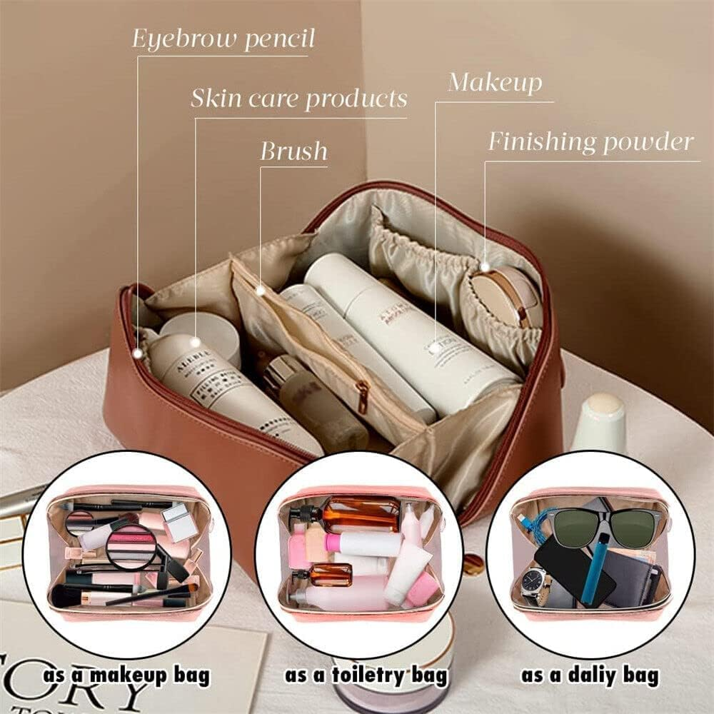 Clothing, Shoes & Accessories Luggage & Travel Gear Accessories Travel Accessories Toiletry Bags (Brown) image number 1