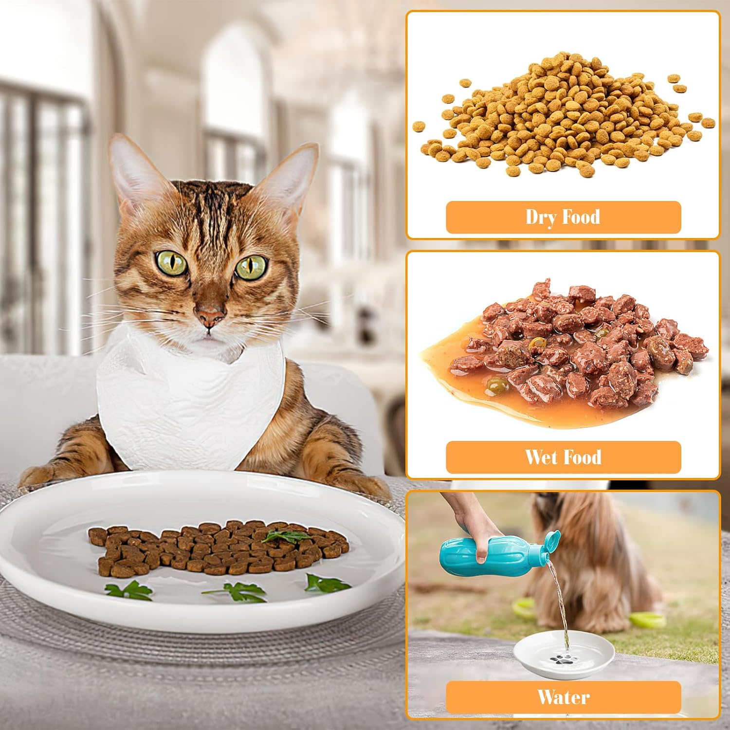 Ceramic Cat Bowl, Cat Bowl, Flat Cat Bowl, Cat Feeding Bowl, Flat Cat Bowl, Drinking Bowl, Cat Bowl, Cat Food, Water Bowl for Dogs, Cats, Rabbits image number 6