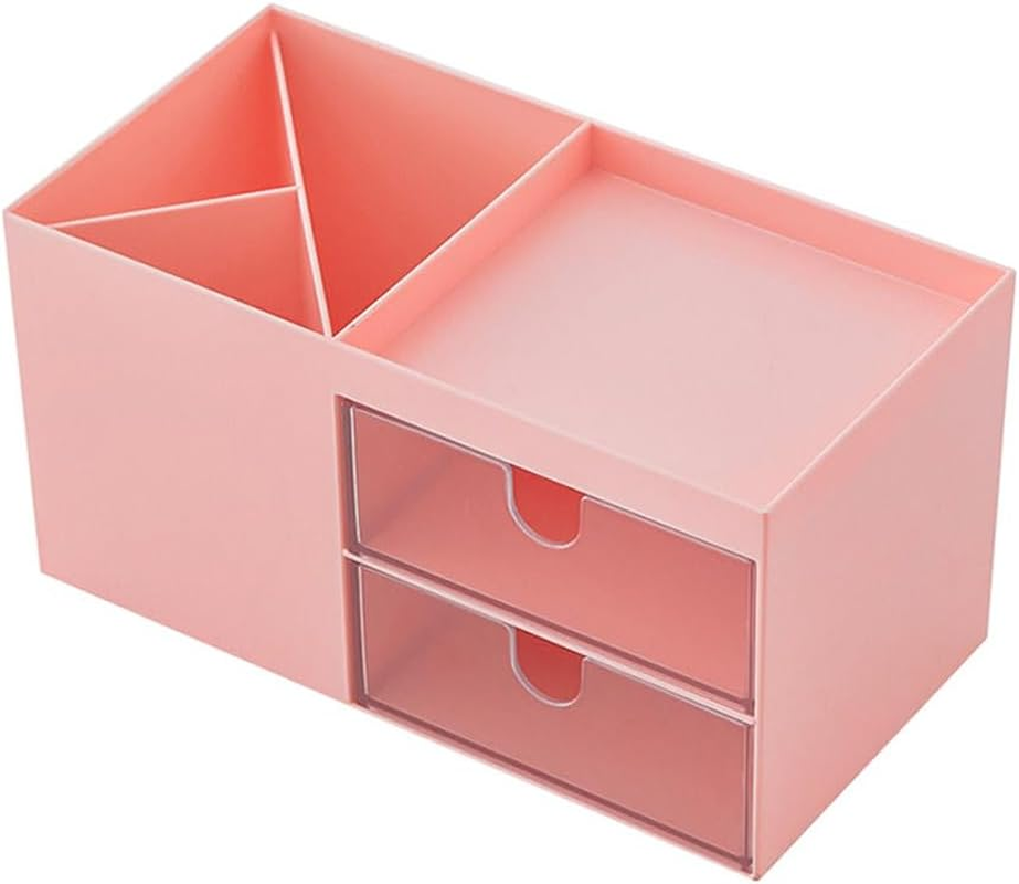 AIMALL Multifunctional Desktop Storage Box, Drawer Storage Box, Cosmetic Storage Box, Student Pen Holder, Multi-Compartment Organiser, 9.2Cm/3.62 Inch