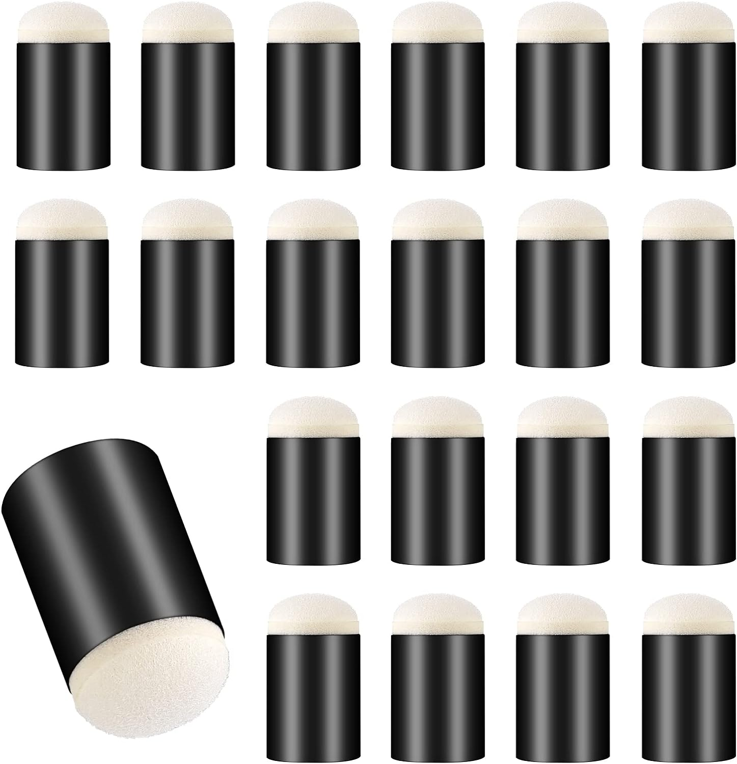 Prasacco 20 Pieces Finger Sponge Daubers, Finger Painting Sponge Craft Drawing Sponge for Arts Craft Painting Sponges for Painting Sponge Dauber for Painting Art Ink Crafts Chalk Card Making image number 1