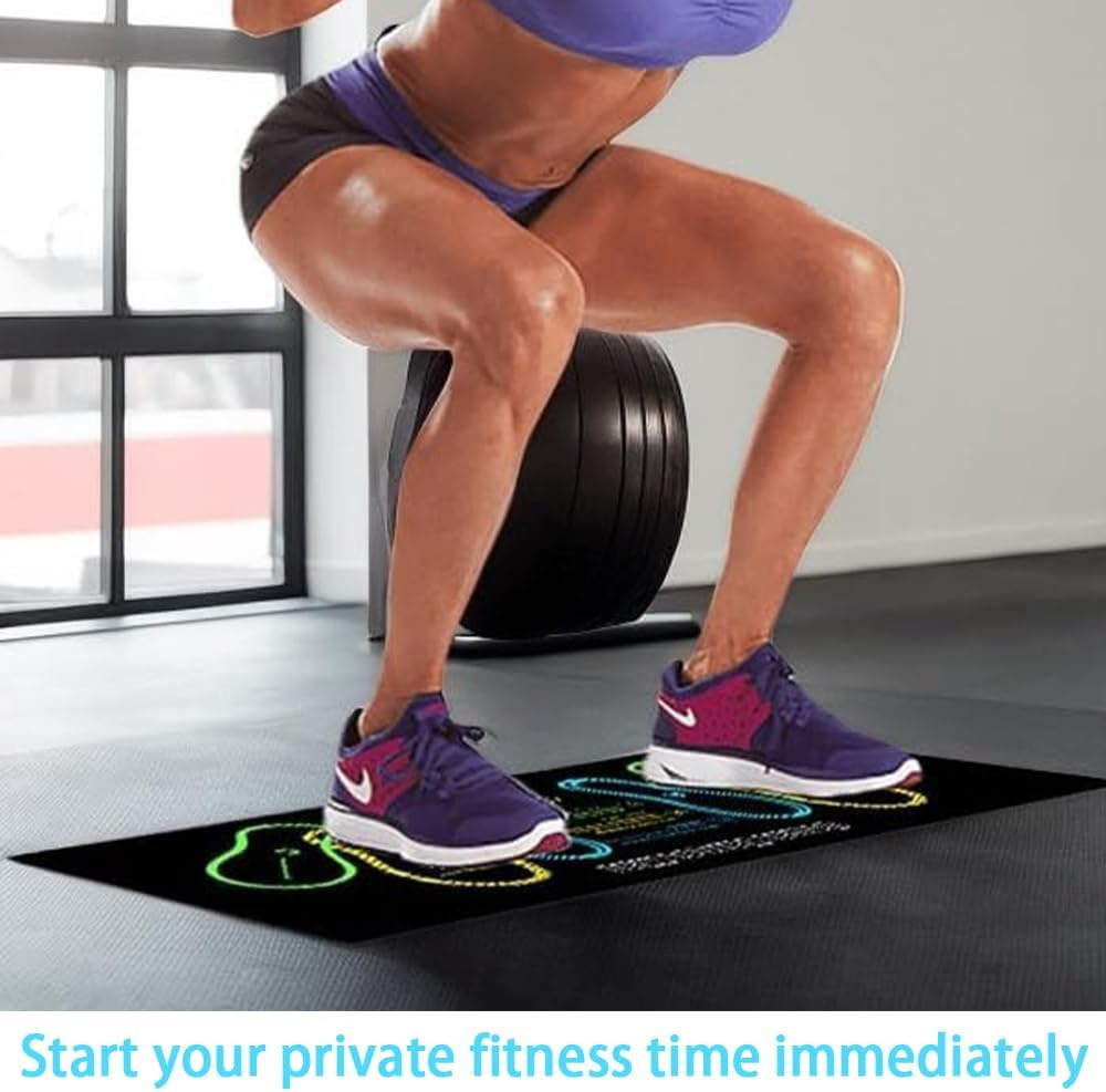 Squat Foot Placement Mat,Exercise Guide Tool,Steptraining Tool, Exercise Floor Accessories,For Yoga Pilates and Gymnastics,Easy to Clean Gym Step Mat,Lightweight, Flexible and Convenient image number 3