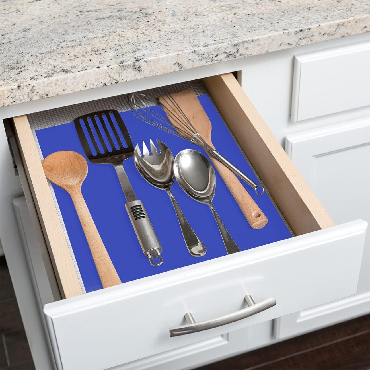 SPARES2GO Defrost Fridge Freezer Mat Durable Anti-Frost Fridge Shelf Drawer Liner (50Cm X 25Cm, Pack of 4)