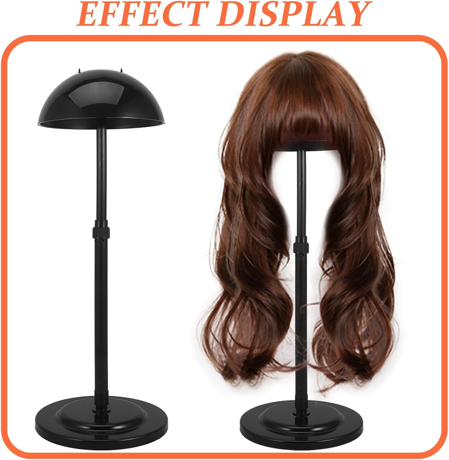 STOBAZA Wig Headband Holder Display Stand for Multiple Wigs Hat Display Stand for Storage image number 2