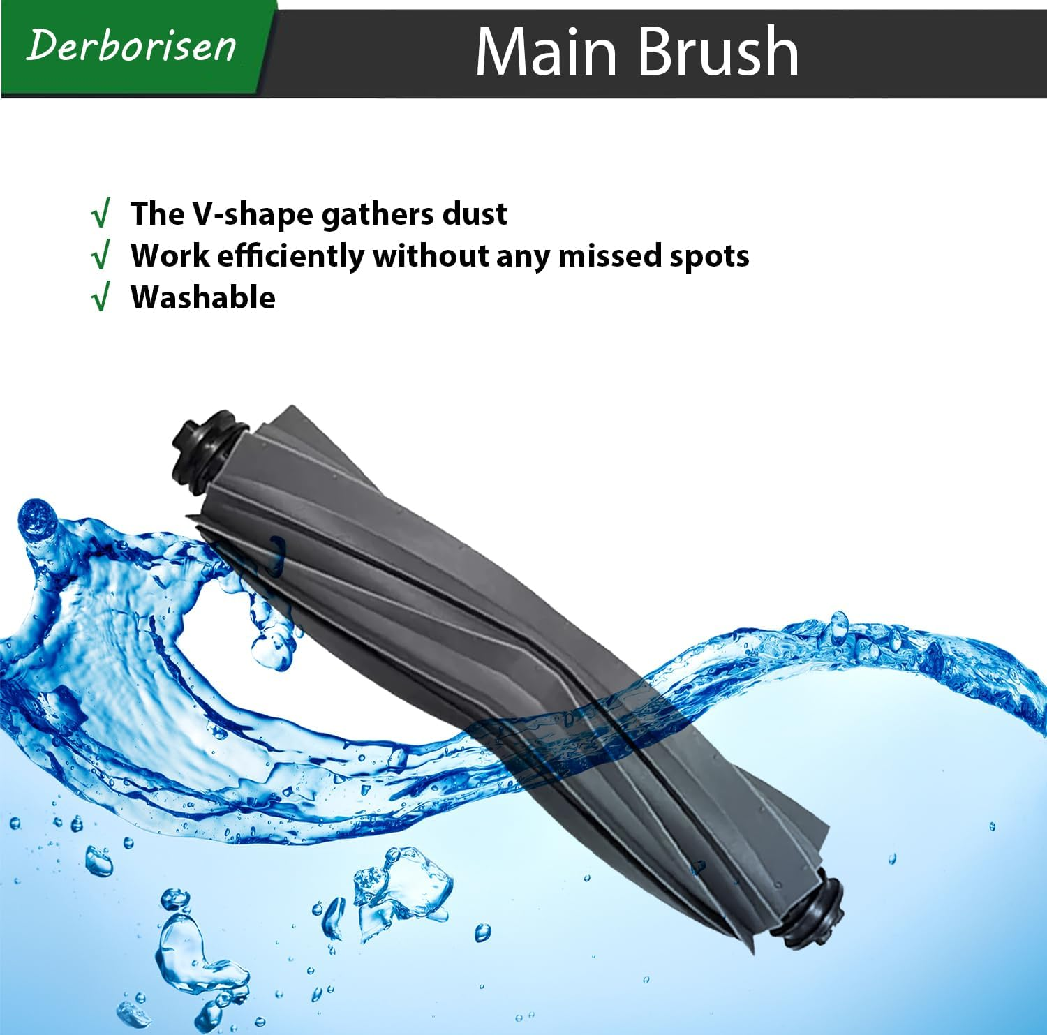 X40 Ultra Replacement Parts Kit Compatible with Dreame X40 Ultra/L40 Ultra/Mova P50 Pro Ultra Robotic Vacuum Accessories,1 Roller Brush,6 Side Brushes,4 Filter,4 Mop Pads,4 Dust Bags,1 Cleaning Brush image number 5