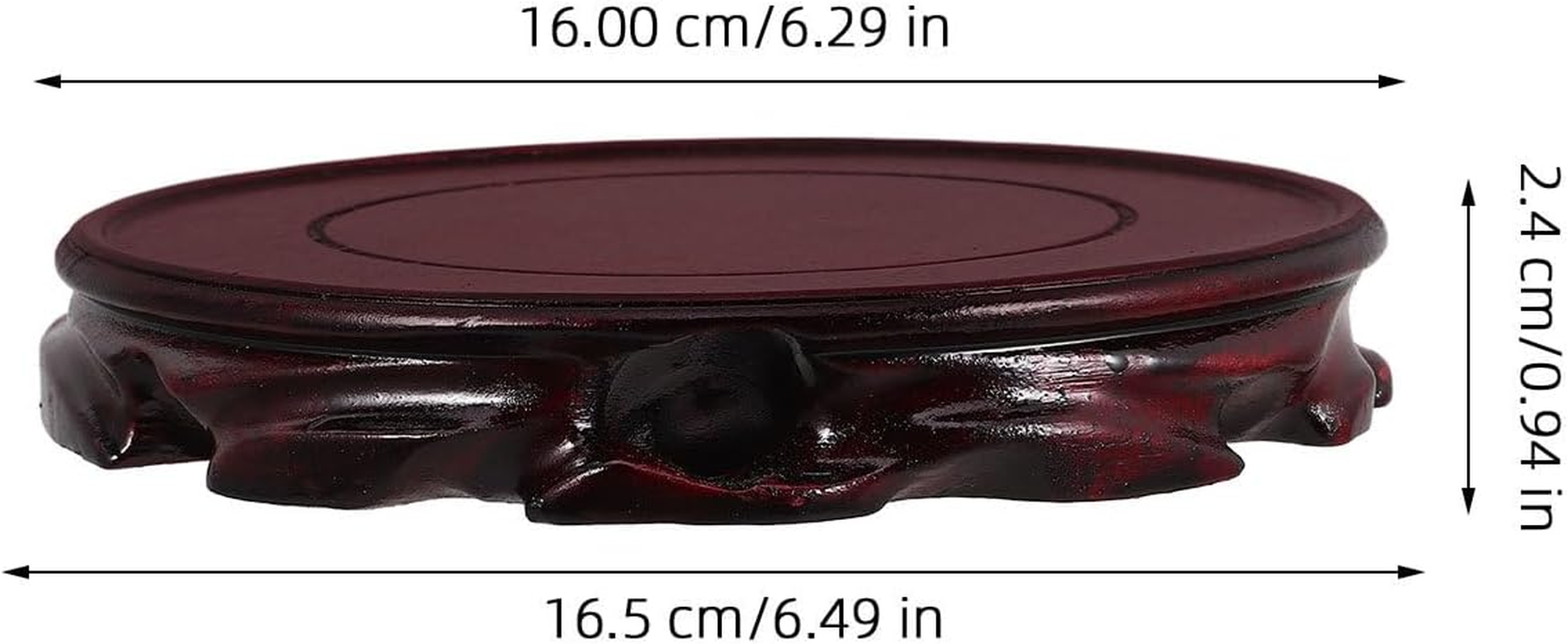 Luxshiny Traditional Chinese Black Vase Stand Wooden Display Stand Elegant Furniture Pedestal for Collectibles image number 3