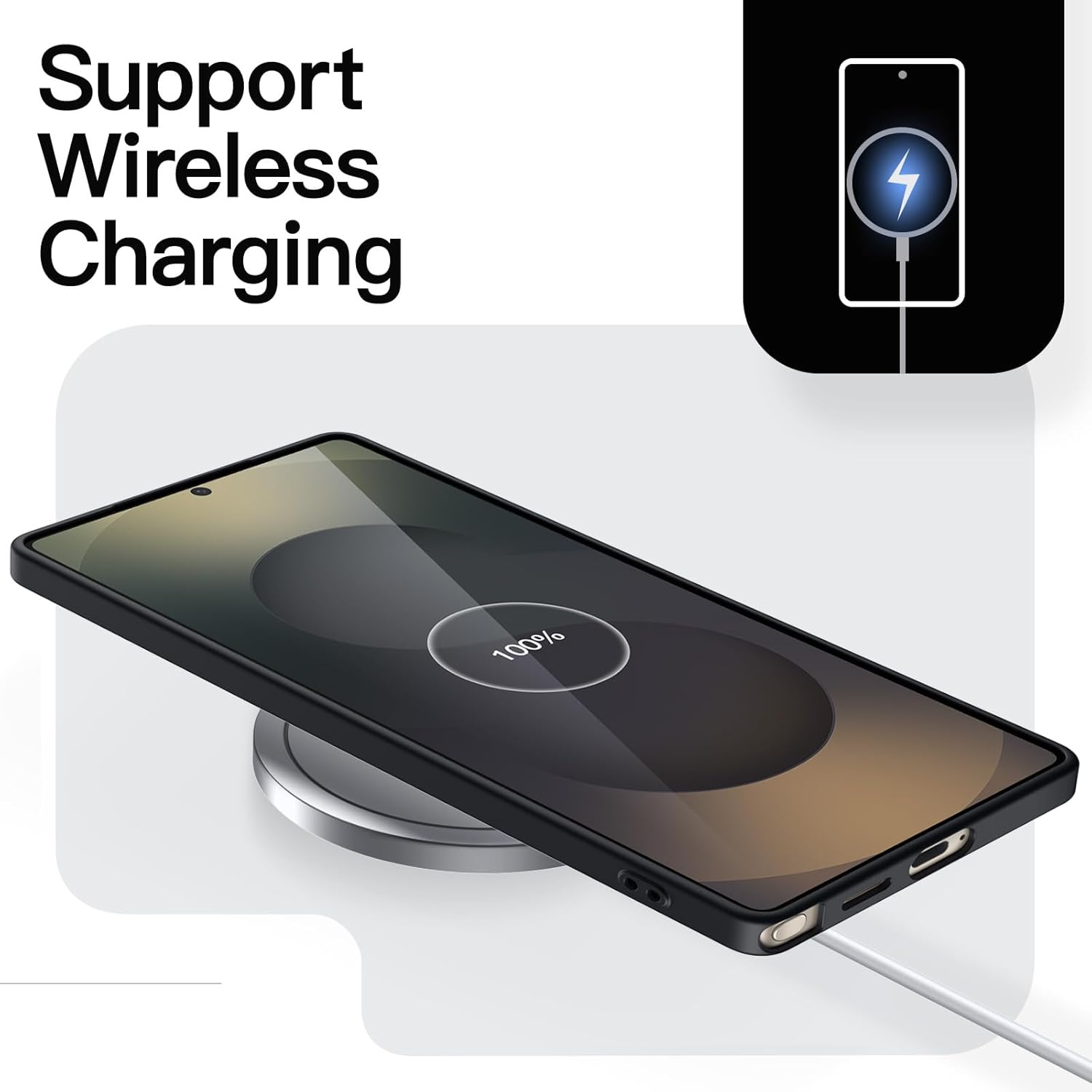 Jetech Slim Case for Samsung Galaxy S25 Ultra 5G with Camera Lens Full Protection, Ultra-Thin Lightweight Matte Finish Minimalist Protective Phone Cover (Titanium Black) image number 5