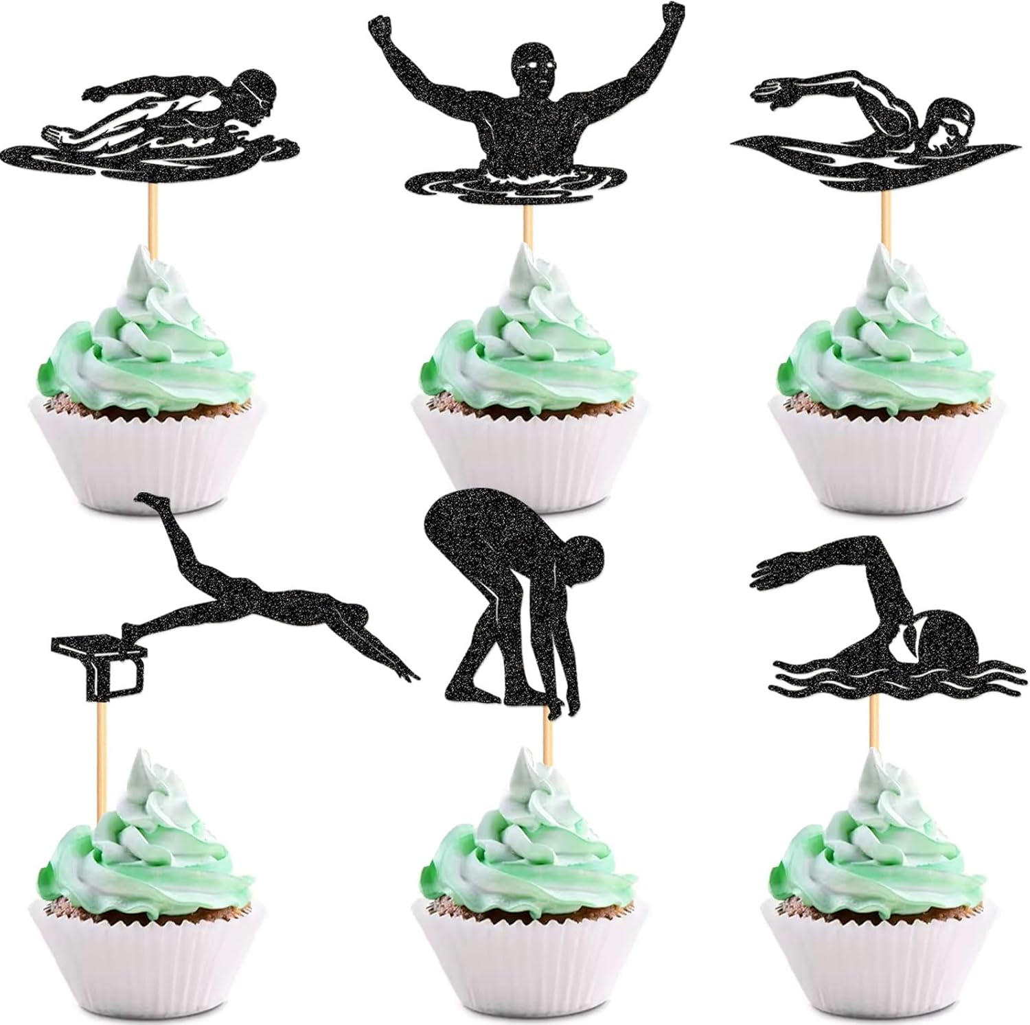 36 Pack Running Cupcake Toppers Sports Fitness Cupcake Picks Sports Health Fitness Theme Running Birthday Party Cake Decorations Supplies