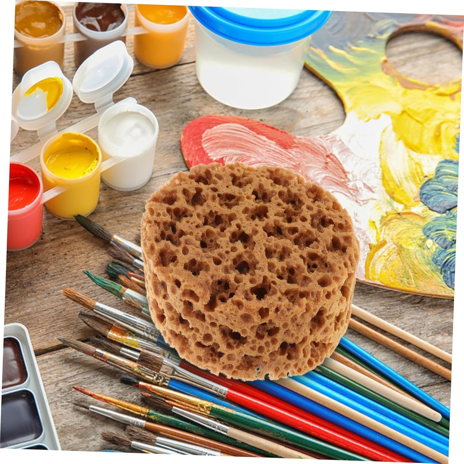 UPKOCH Artificial Sea Sponge Paint Brush and Textured Painting Tool for Artists, Small Reusable Art Sponge Applicator for Wall, Furniture, and Craft Decorative Painting image number 6