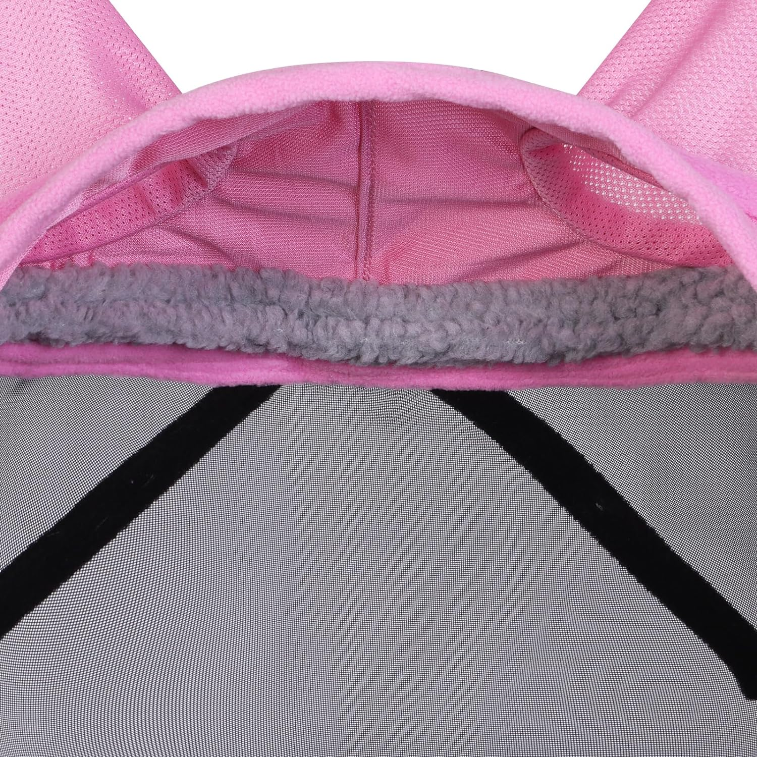 Harrison Howard Caremaster Pro Luminous Horse Fly Mask Large Eye Space Standard with Ears UV Protection for Horse Light Pink Full Size image number 5