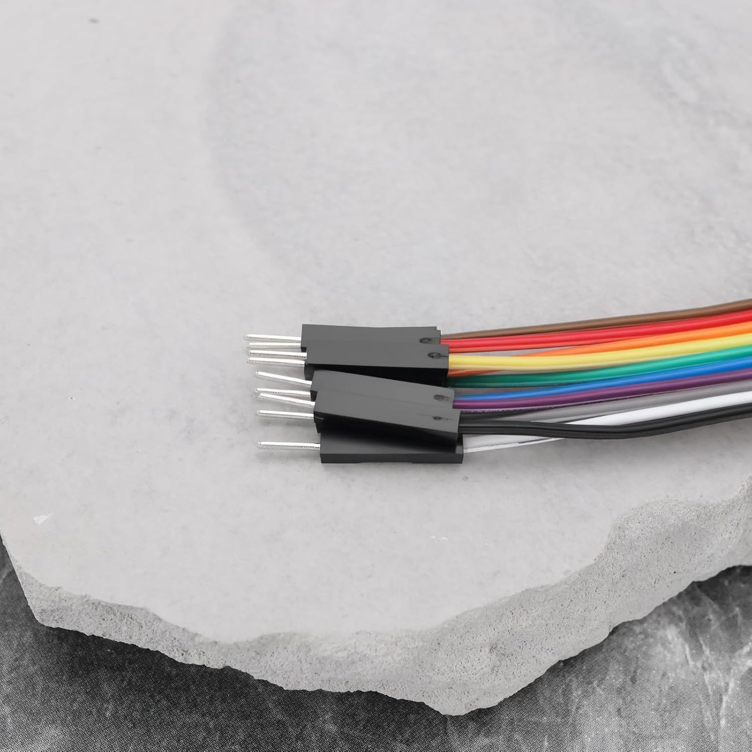 VGOL 4PCS Crocodile Clip D-Upont Cable Connector Socket 10 Pin Jumper Wire Male to Alligator Clip Wire Length 17.5Cm for Electronic Experiment image number 2