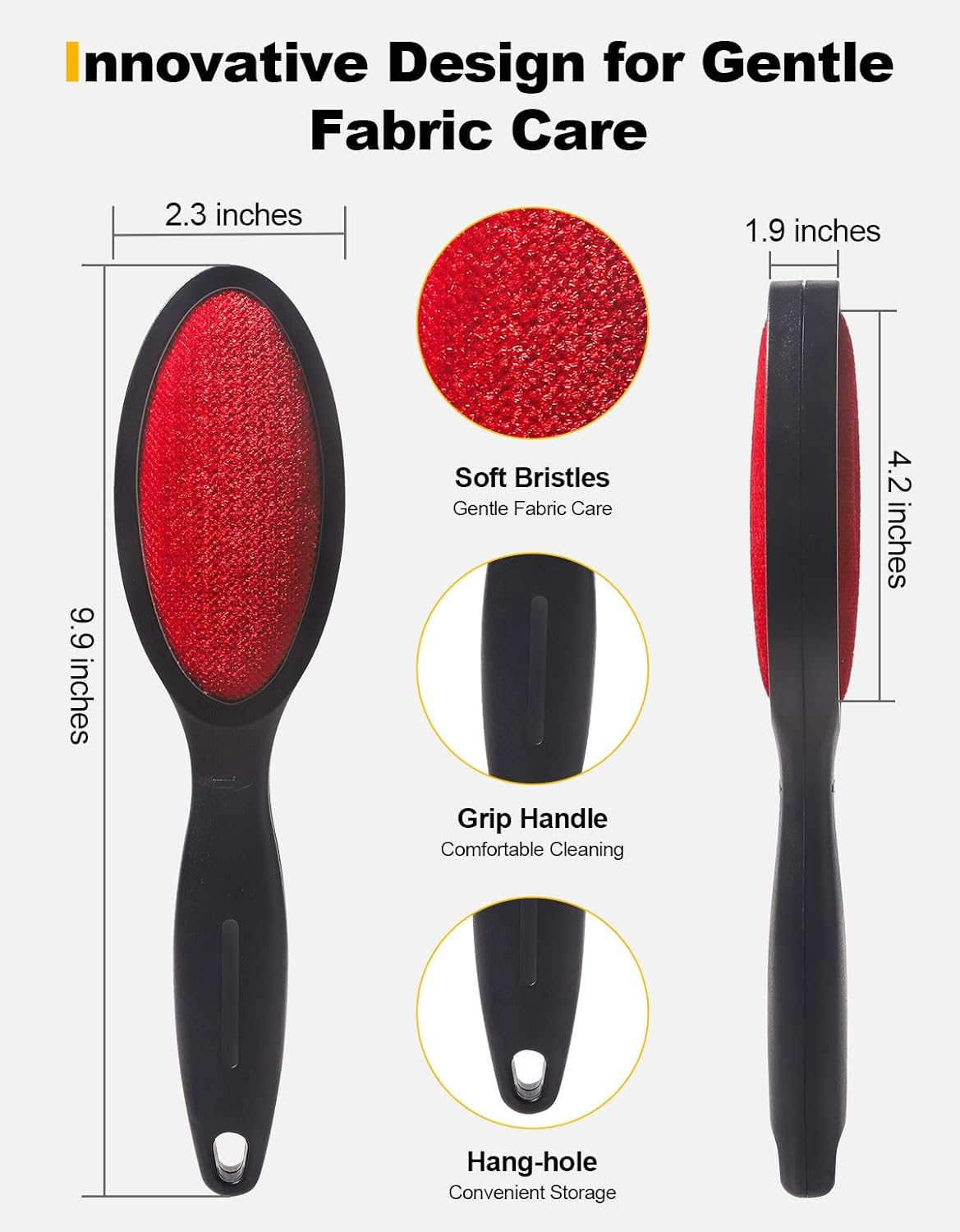 Lint Brush Lint Remover Lint Brushes for Clothes - Dual Sided Reusable Pet Hair Remover for Clothes Sheet Carpet Furniture Fabric - Set of 2 image number 6