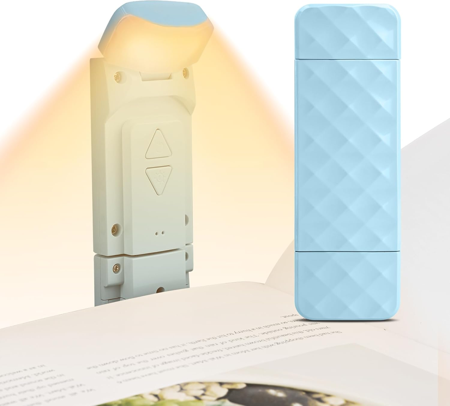 Rechargeable Book Reading Light, Eye Caring Reading Light Clip on Book with 3 Colors Temperatures & 5 Brightness Levels, Portable LED Clip on Bookmark Lamp for Bookworms