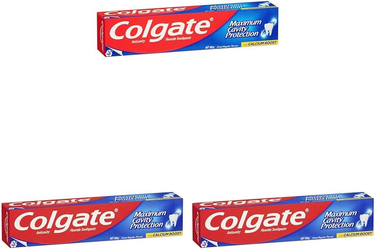 Colgate Maximum Cavity Protection Toothpaste, 180G, Great Regular Flavour, for Calcium Boost (Pack of 3) image number 5